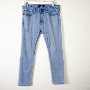 Hollister Men’s Epic Flex Light Wash Skinny Jeans 32:30